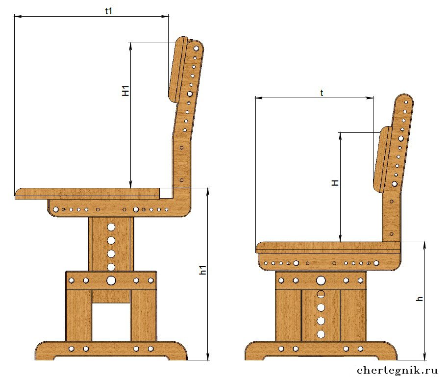 Деревянный стул для кухни из мебельного щита своими руками