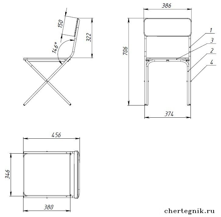 Как сделать складной стул: чертежи, фото, схема сборки