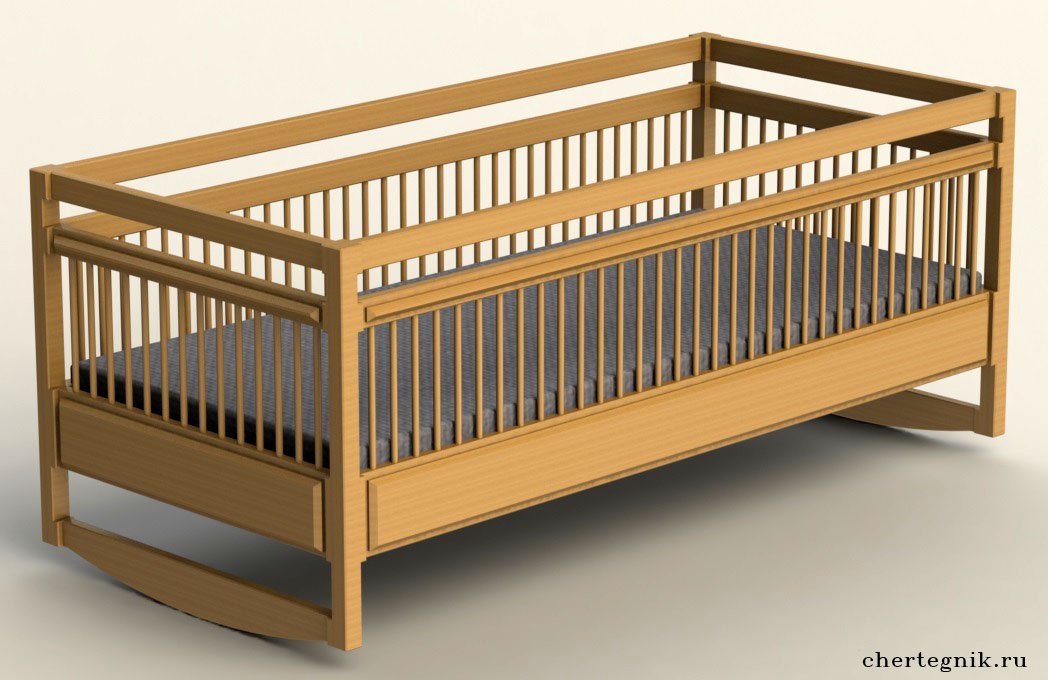 Правильная кроватка сделана из дерева