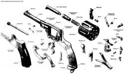 Чертежи револьвера. Характеристики, устройство, деталировка и фото револьвера